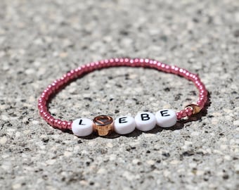 Beaded bracelet with letter beads-name Bracelet