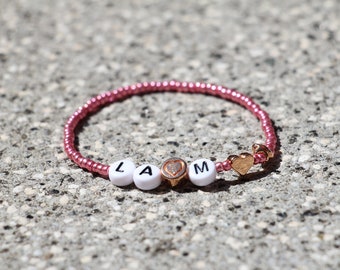 Beaded bracelet with letter beads-name Bracelet