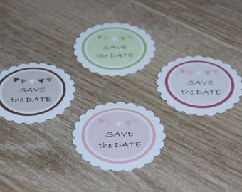 15 Gift Tags Save the date pennant chain