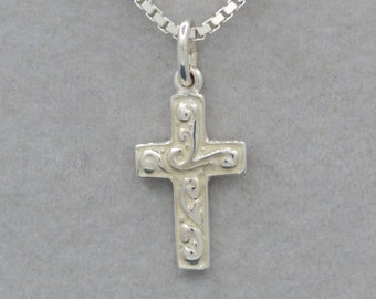 Schnörkel-Kreuz aus 925 Silber