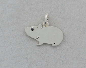 Meerschweinchen-Anhänger aus 925 Silber -Schnuffelchen- ca.16mm