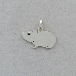 Meerschweinchen-Anhänger aus 925 Silber Schnuffelchen ca.16mm ohne Erbskette