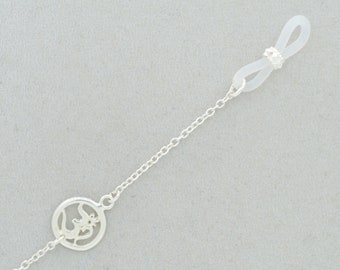 Brillenkette aus 925 Sterling Silber mit Om / Aum