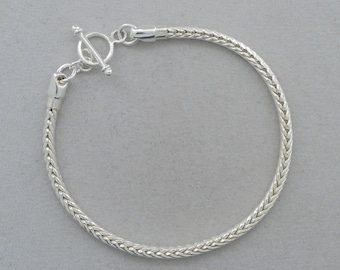 Armband aus rundlicher Fuchsschwanzkette, 925 Silber