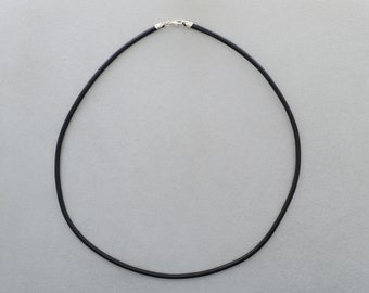 Lederband ca. 3mm Ø in klassischen Farbtönen / 925 Silber Karabiner-Verschluss