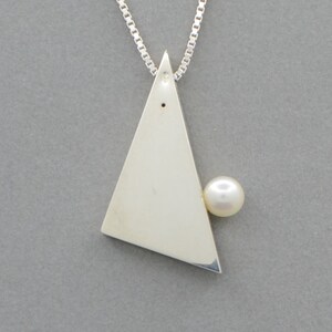 Pythagoras-Anhänger 925/ Silber mit weißer Perle Bild 2