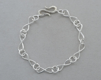 Armband aus Unendlichkeitszeichen (∞), 925 Silber