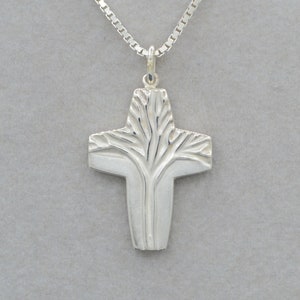 Kreuzanhänger mit Lebensbaum aus 925 Silber Bild 3