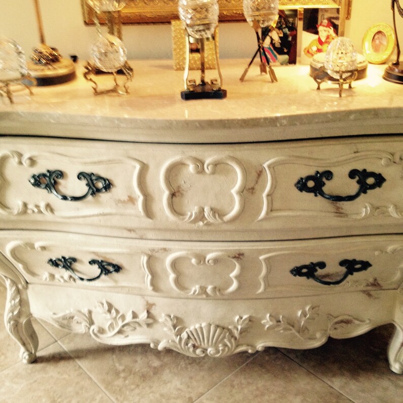 Bombay 2drawer chest hand rubbed antique white finish Etsy