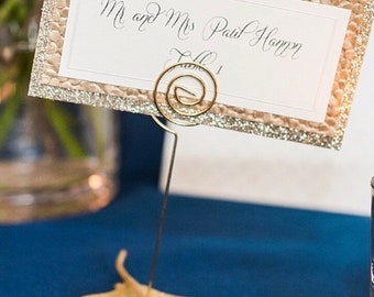 Golden Animal Place Card Holder