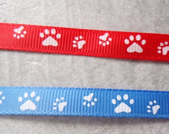 1,50 Euro/m Pfote pfoten Hund Katze    10 mm   Borte  Ripsband, Stoffband