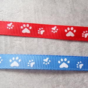 1,50 Euro/m Pfote pfoten Hund Katze    10 mm   Borte  Ripsband, Stoffband
