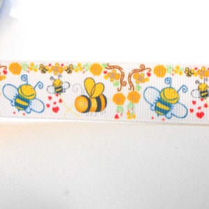 2  Euro/m Biene, Insekt, Natur,    22 mm  Borte Ripsband,