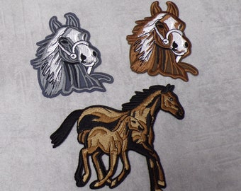 Finally Home Aufbügelpatch Yin & Yang Pferde – Pferdekopf Design, Bügelbar & Nähbar | Für Jacken, Rucksäcke, Jeans, Als Geschenk