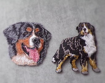 berner sennenhund Hund Patch Aufnäher Stoff  gestickt zum Aufbügeln