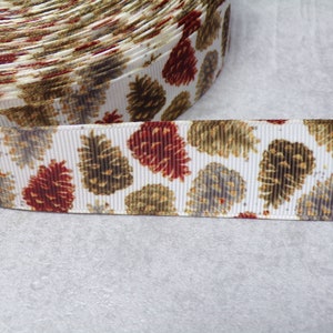 2,40  Euro/m Tannenzapfen Zapfen     25 mm  Borte Ripsband Dekoband