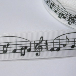 2,30 euro / meter bladmuziek toetsenbord 22 mm trim grosgrain lint, koor, bladmuziek,