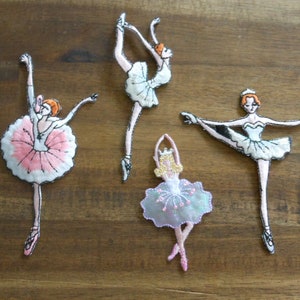 Patch, ballerina dancer applique for ironing, sew-on, embroidered,