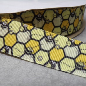 2,30  Euro/m Biene  Insekt Natur    22 mm  Borte Ripsband Waben Bienen