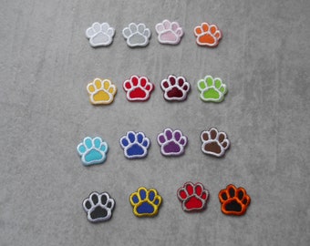 Hunde , Katze,  Mini , Pfote gestickt zum Aufbügeln, verschiedene Farben, Patch, Applikation,