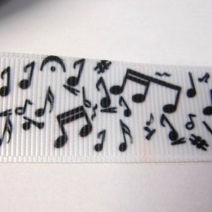 2,20  Euro /m   Noten  22mm , Notenregen,   Borte Ripsband, Chor, Notenblatt,Voice, singen