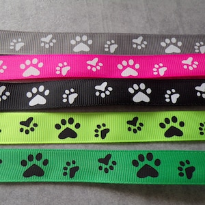 1,70 Euro/meter pootjes hond kat 15 mm rand grosgrain lint, stoffen lint