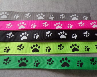 1,60 Euro/m Pfote pfoten Hund Katze    15 mm   Borte  Ripsband, Stoffband