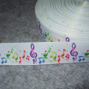 2,30 euro / meter bankbiljetten kleurrijke sleutel 22 mm trim grosgrain lint, koor, muziek, stem,
