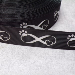 2,40 euro/meter poot infinity love 25 mm rand grosgrain lint hond kat