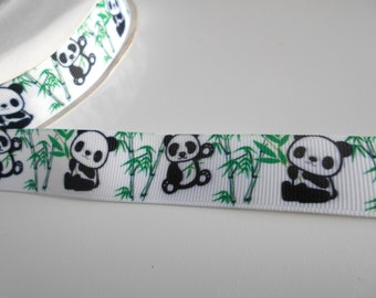 2,10  Euro/m Pandabär   22 mm  Borte Ripsband, Panda