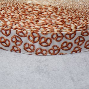 2,20  Euro/m Brezeln Brezel    22 mm  Borte Ripsband Dekoband