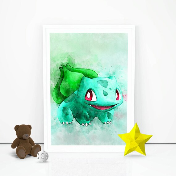 Pokemon Print Pokemon Poster Bulbasaur Print Pokemon Instant Etsy