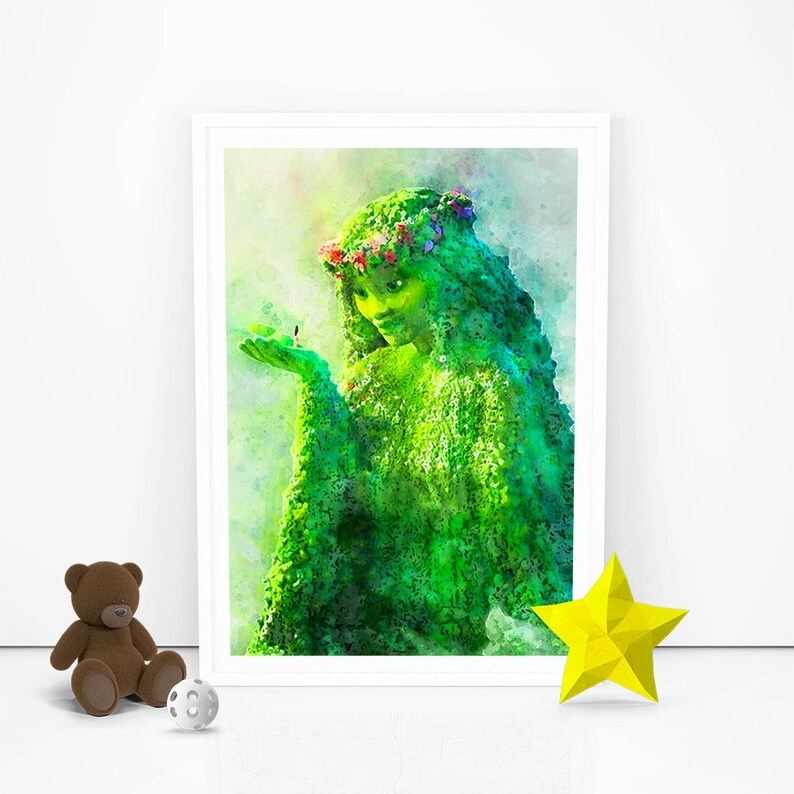 Moana Te Fiti Printable Mountain Wall Hangings Land Instant | Etsy