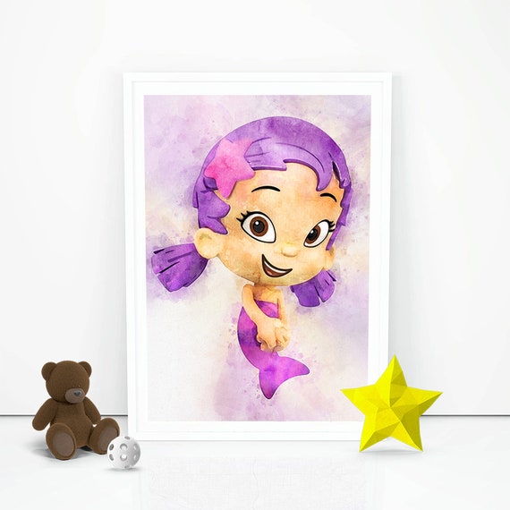 Bubble Guppies Poster Guppy Oona Wall Hanging Bubble Guppies Etsy