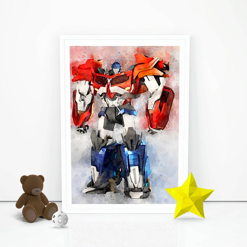 Transformers Optimus Prime Printable Wall Art Transformers Etsy
