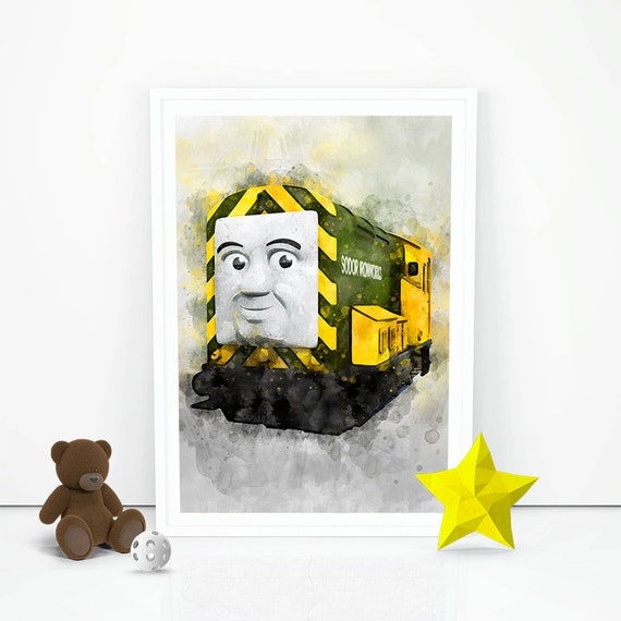 Thomas The Train Print Thomas The Train Poster Instant Download Nursery Wall Art Kids Room Decor Birthday Gift Ideas Playground Wall Hanging