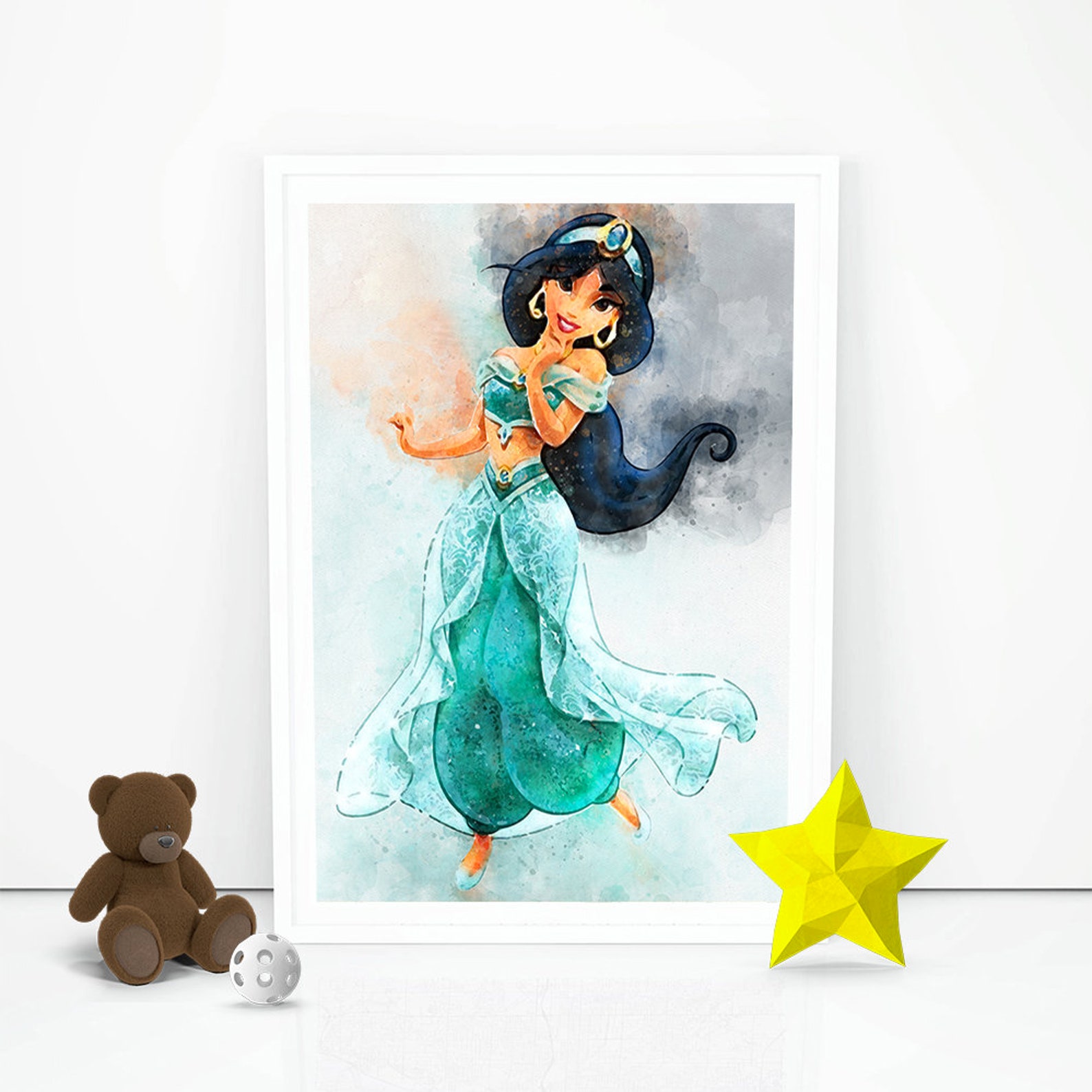 Aladdin Prints Princess Jasmine poster Aladdin Printable Etsy