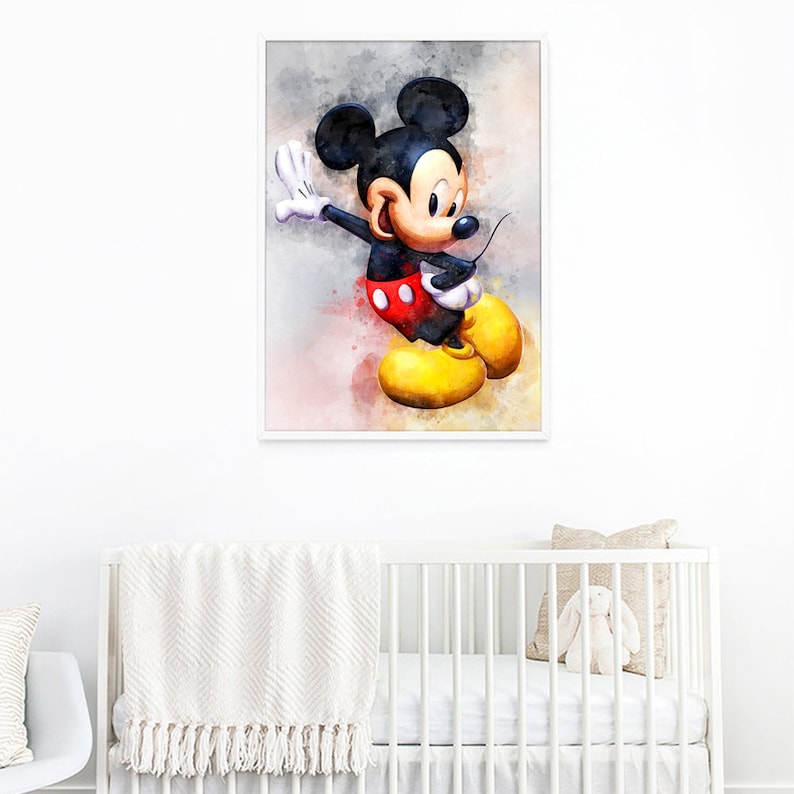 Mickey Mouse Print Wall Art Mickey Printable Mickey Print Etsy