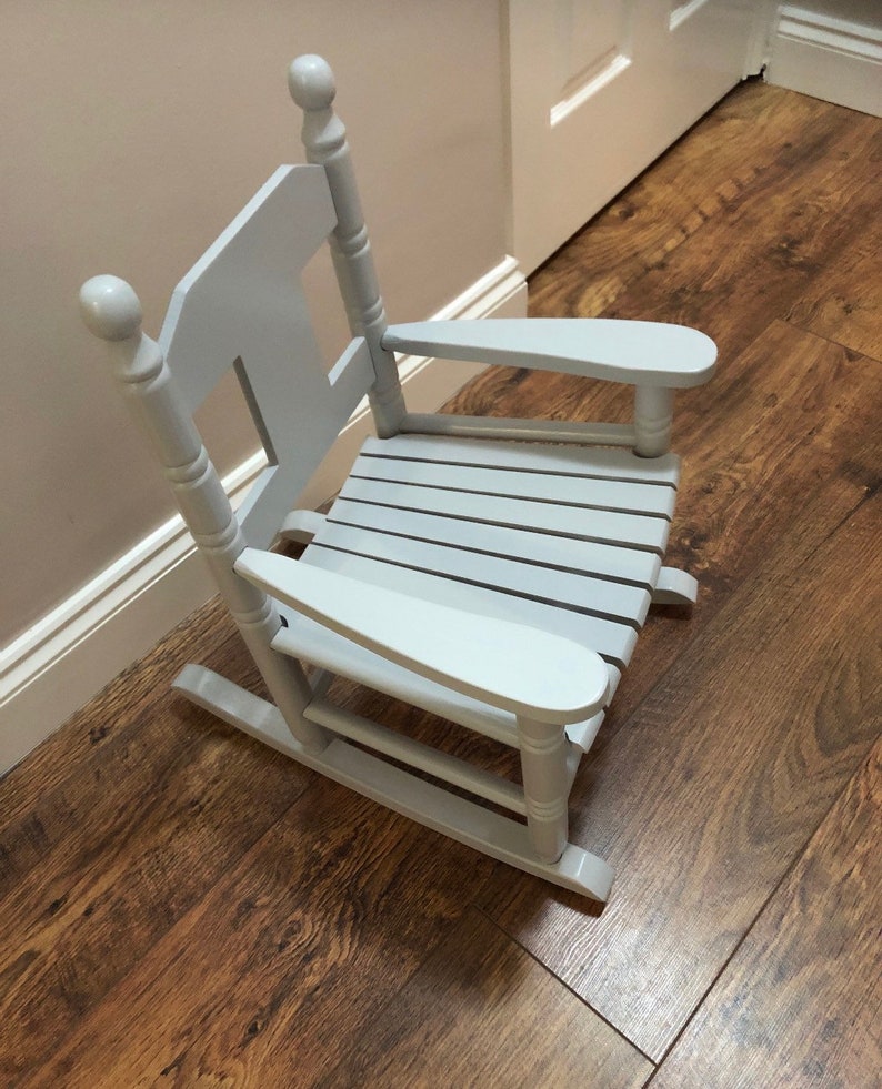 Chaise berçante en bois personnalisée pour enfants. Rose bleu Etsy
