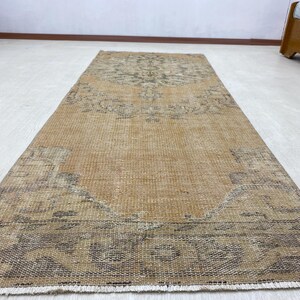 Orange Runner Rug 3x6, Vintage Runner Rug, Kitchen Rug, Oushak Rug, Turkish Wool Rug, Small Runner Rug, Hallway Rug ,Entryway Rug 2.5x6.0ft