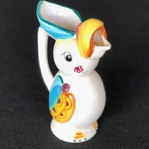 Parrot / Cockatoo Bird Creamer / Pitcher Hand Painted Vintage Japan