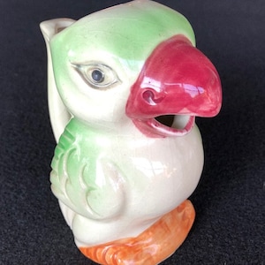 Vintage Hand Painted Parrot Creamer or Pitcher Marked Japan