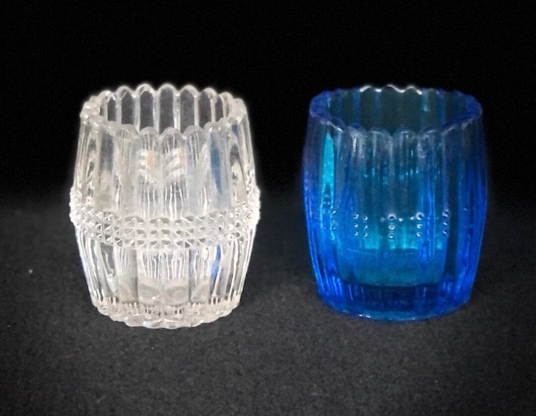 Set of 2 Vintage Glass Toothpick Holders / Matchstick Holders Etsy