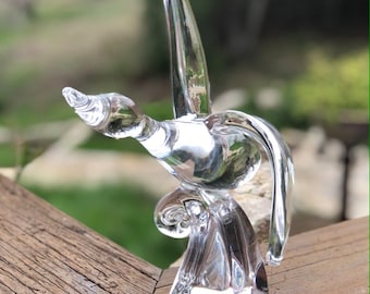 Mid Century Modern Steuben "Water Bird in Flight" by Lloyd Atkins