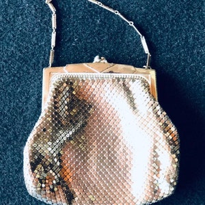 Whiting and Davis Vintage Silver Mesh Bag Art Deco