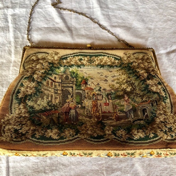 vintage tapestry purse