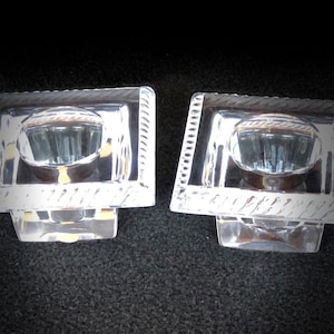 Set of 2 Vintage Lalique Candleholders / Candle sticks, &quot;Sophie&quot; Pattern, Signed Lalique France