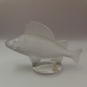 1970er Jahre Lalique France „Poission Perche“ Glasfigur