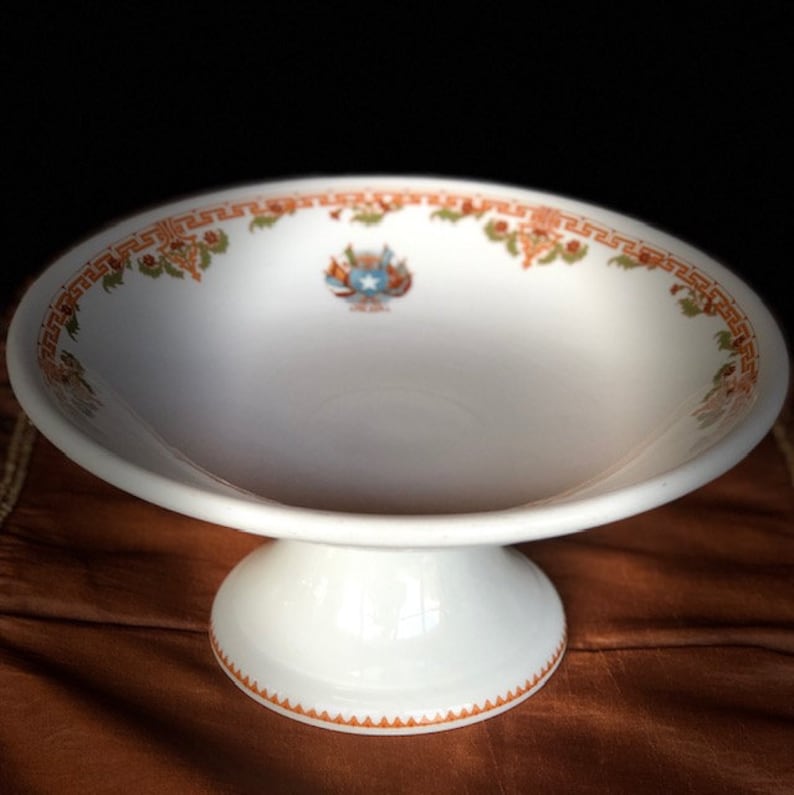 Shenango China Footed Compote Dish the Rice Pattern for the Etsy