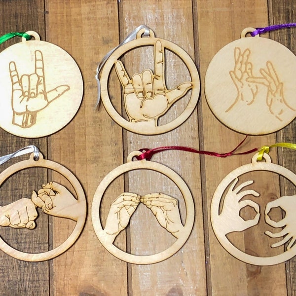 Sign Language Ornaments - ASL